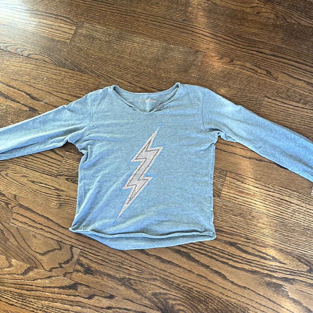 Zadig & Voltaire long sleeve shirt with sparkle lightning bolt
